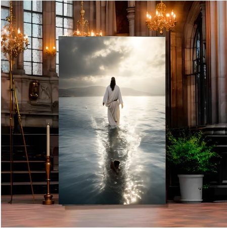 Quadro Jesus Andando sobre as Águas