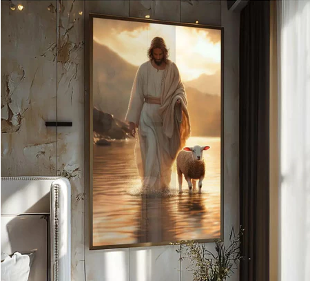 Quadro Jesus passos do cordeiro
